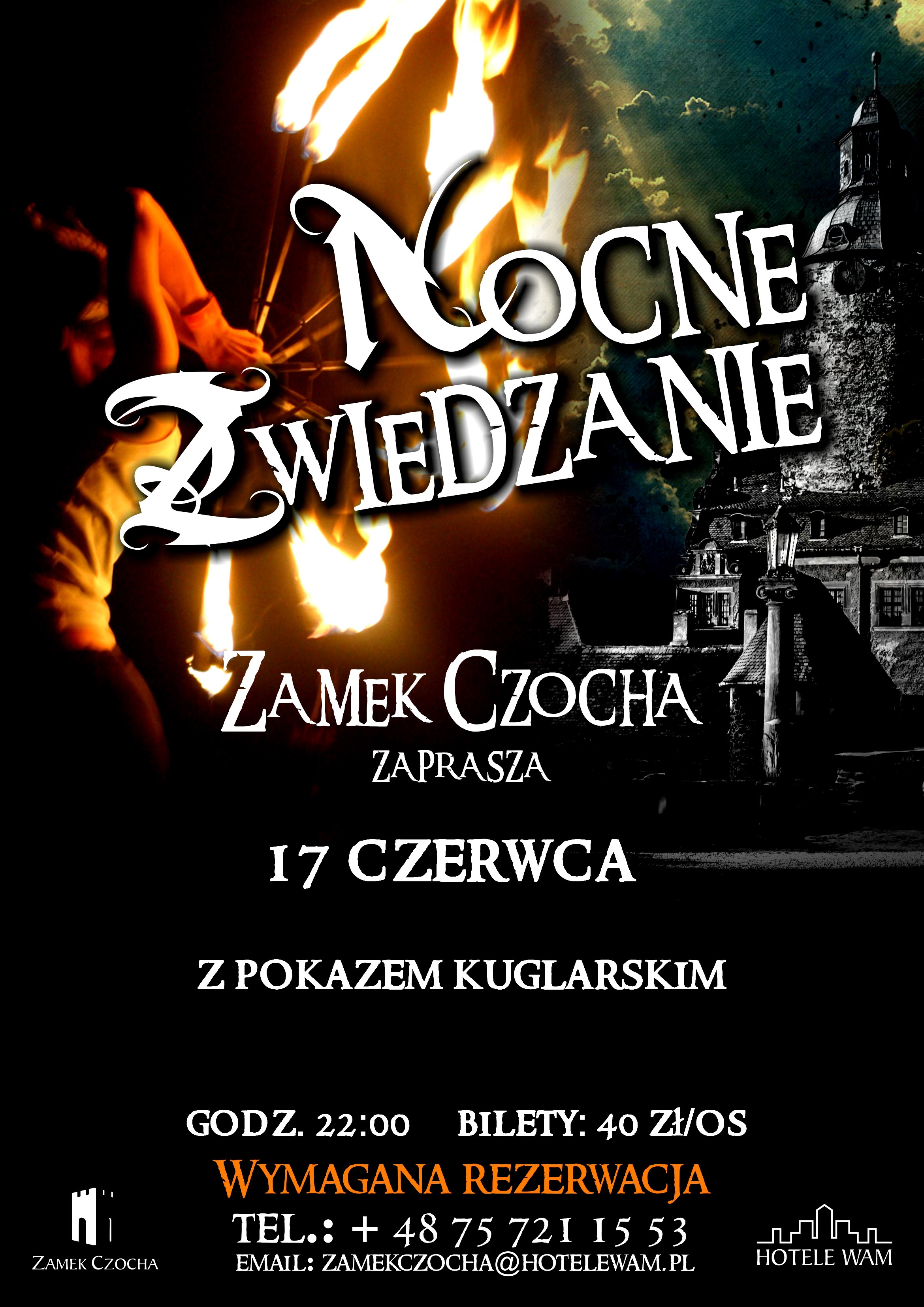 Nocne zwiedzanie Pokaz kuglarski 2016 06
