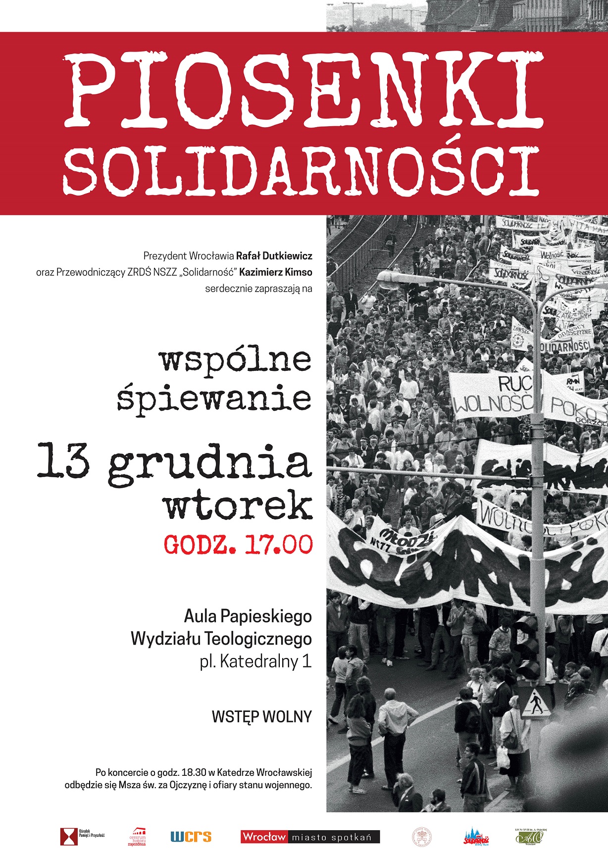 Piosenki Solidarności 2016 plakat